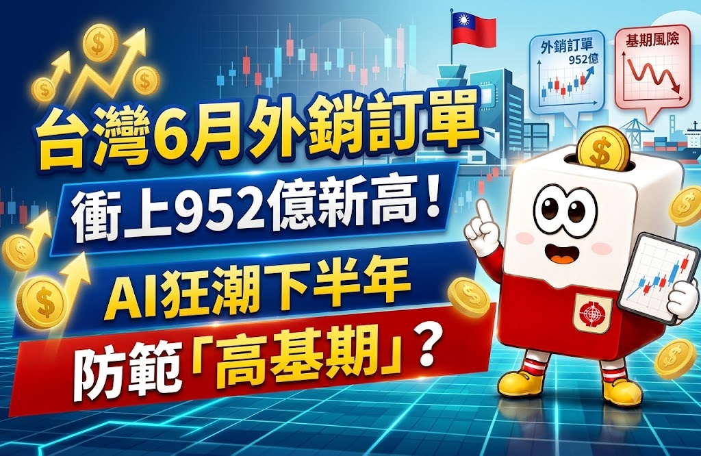 台灣6月外銷訂單衝上952億新高！AI狂潮下半年為何要防範「高基期」？ | 康和綜合證券 Concord Securities Co., Ltd.